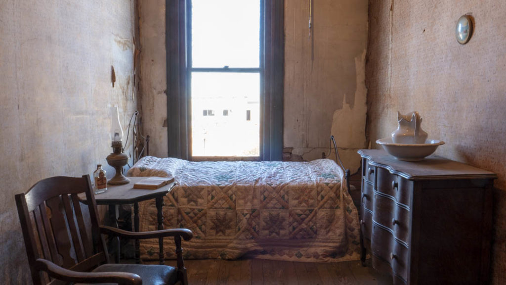 Recreation of the room John Wilkes Booth died at in the now Garfield Furniture building - photo by Dennis Spielman