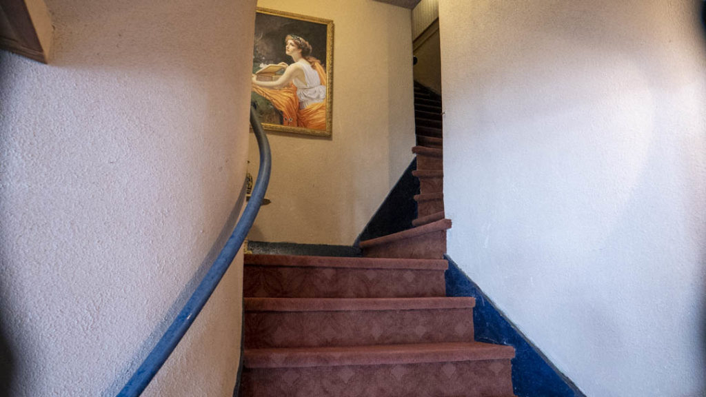 A stairway inside Constantine Theater - photo by Dennis Spielman